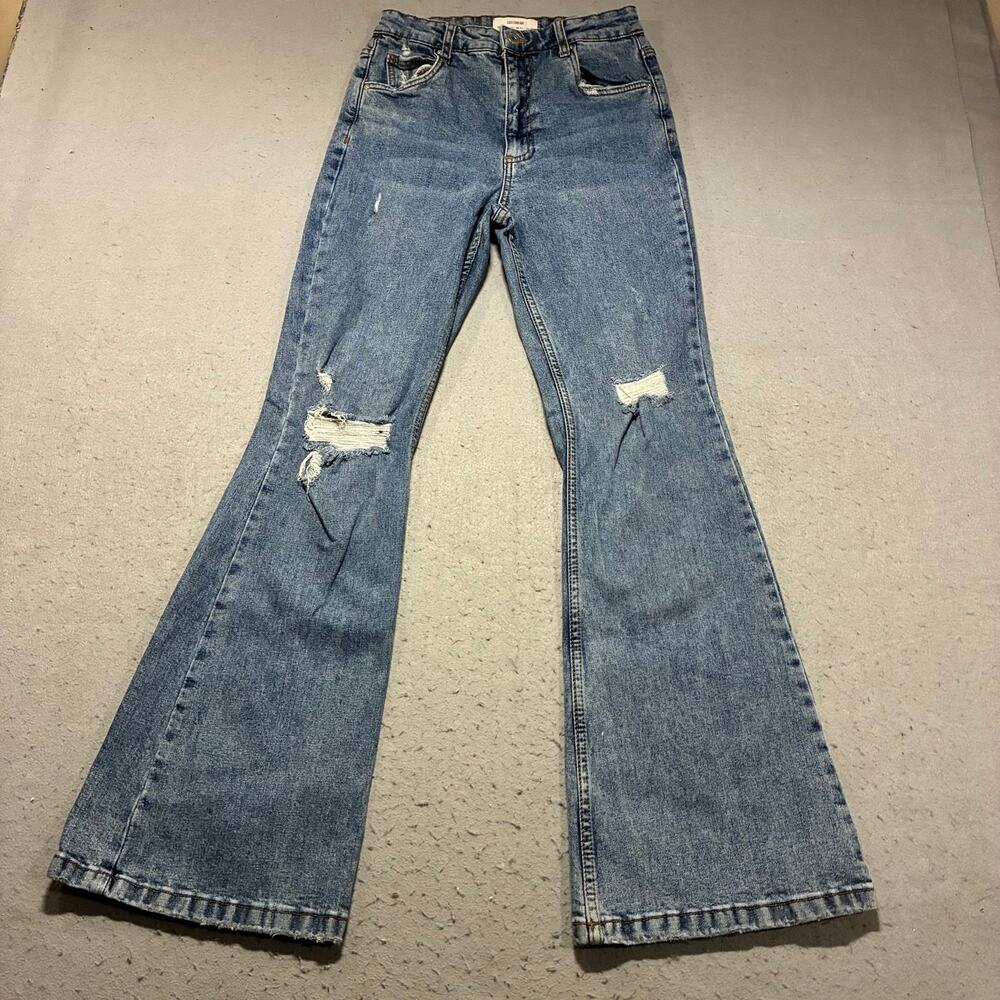 Cotton:On Original Flare Jeans Women’s 6 Lightwash Distressed